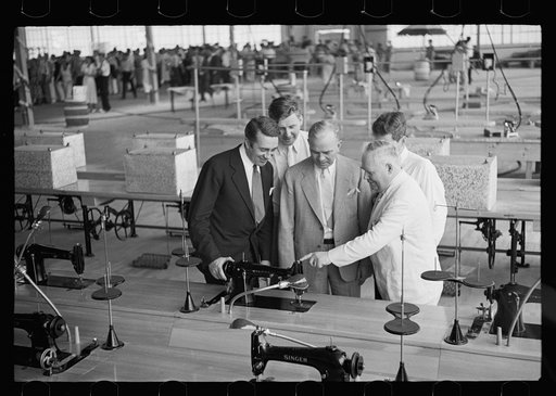 Untitled photo, possibly related to: Opening of garment factory, Hightstown, New Jersey