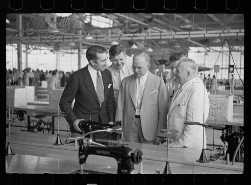 Untitled photo, possibly related to: Opening of garment factory, Hightstown, New Jersey