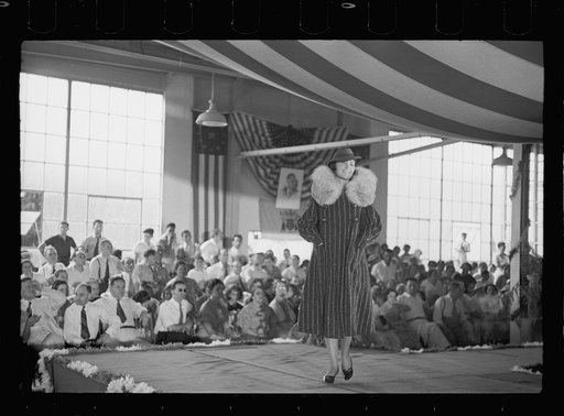 Untitled photo, possibly related to: Style show of the opening of garment factory, Hightstown, New Jersey