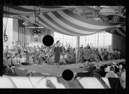 Untitled photo, possibly related to: Style show of the opening of garment factory, Hightstown, New Jersey