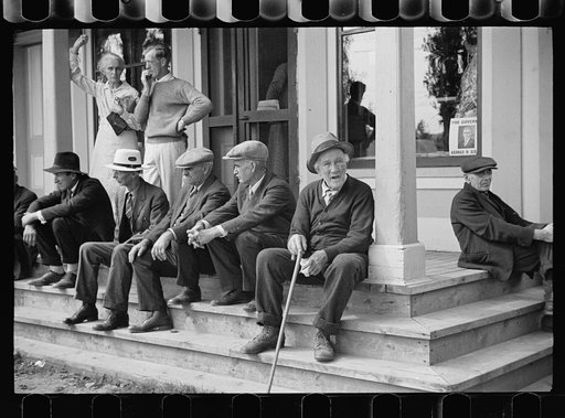 Fair at Albany, Vermont. Visitors at the fair