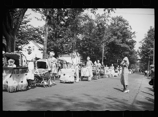 Untitled photo, possibly related to: Start of the three-legged race. Fair at Albany, Vermont