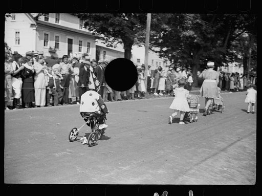 Untitled photo, possibly related to: Start of the two-man wheelbarrow and barrel race. Fair at Albany, Vermont