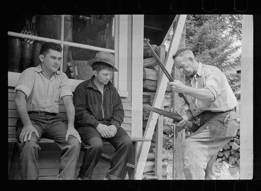 Untitled photo, possibly related to: Mr. Forrest Carpenter, a handyman, Eden Mills, Vermont