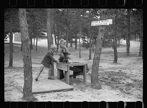 Scenes at the auto trailer camp, Dennis Port, Massachusetts