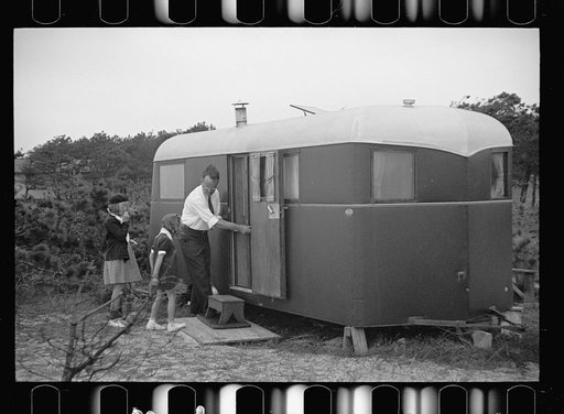 Untitled photo, possibly related to: Scenes at the auto trailer camp, Dennis Port, Massachusetts