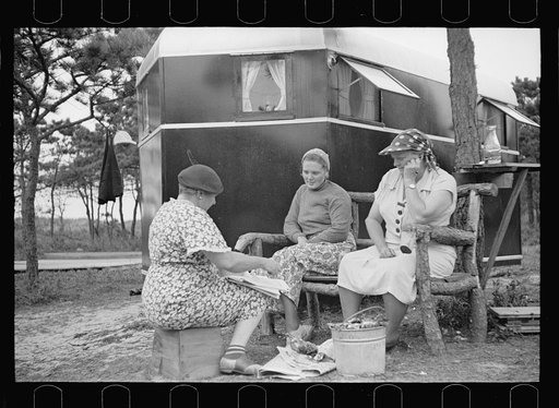 Scene at the auto trailer camp, Dennis Port, Massachusetts
