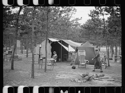 Scenes at the auto trailer camp, Dennis Port, Massachusetts