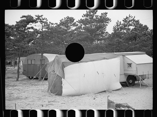 Untitled photo, possibly related to: Store furnishing supplies to auto trailer camp at Dennis Port, Massachusetts