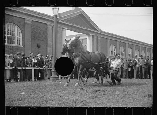Untitled photo, possibly related to: The dynamometer used in the horse-pulling contest, Eastern States Fair, Springfield, Massachusetts
