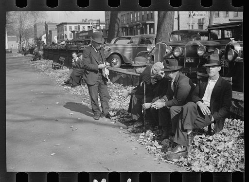 Untitled photo, possibly related to: Public park scene, Manchester, New Hampshire