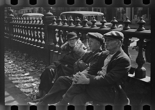 Untitled photo, possibly related to: Public park scene, Manchester, New Hampshire