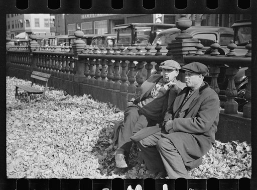 Untitled photo, possibly related to: Public park scene, Manchester, New Hampshire