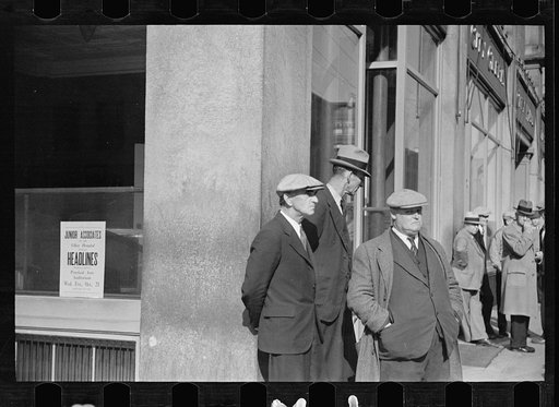 Untitled photo, possibly related to: Street corner scene, Manchester, New Hampshire