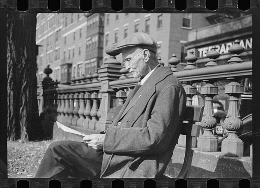 Man in the park, Manchester, New Hampshire