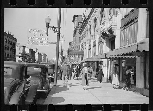 Untitled photo, possibly related to: Street corner, Manchester, New Hampshire
