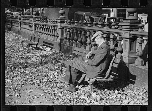 Man in the park, Manchester, New Hampshire