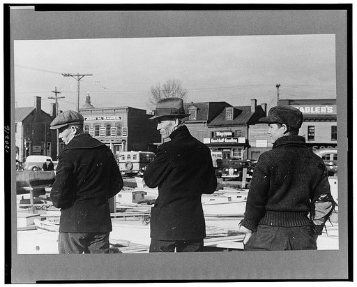 Men at the wharves, Annapolis, Maryland