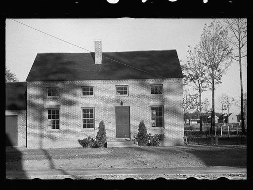 Untitled photo, possibly related to: Housing project for Negroes, Newport News, Virginia (vicinity). Row of finished homes