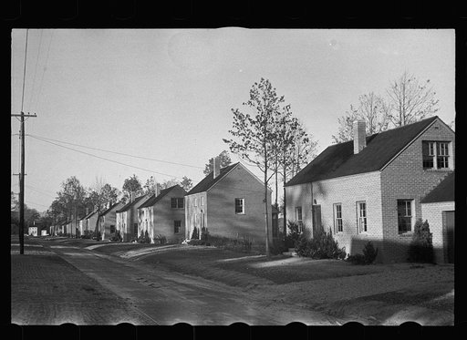 Housing project for Negroes, Newport News, Virginia (vicinity). Row of finished homes