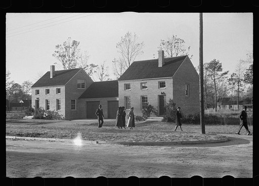 Untitled photo, possibly related to: Housing project for Negroes, Newport News, Virginia (vicinity). Row of finished homes