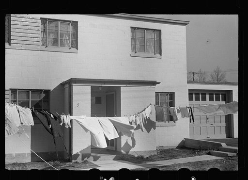 Untitled photo, possibly related to: Clothes on the line, Greenbelt, Maryland
