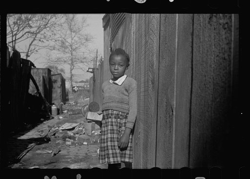 Girl in Washington, D.C. slum area