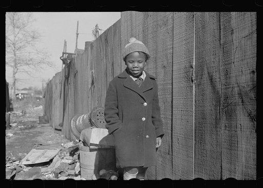 Untitled photo, possibly related to: Girl in Washington, D.C. slum area