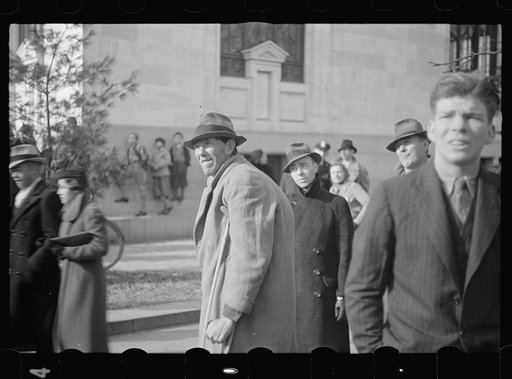 Untitled photo, possibly related to: Spectators at fire, Washington, D.C.