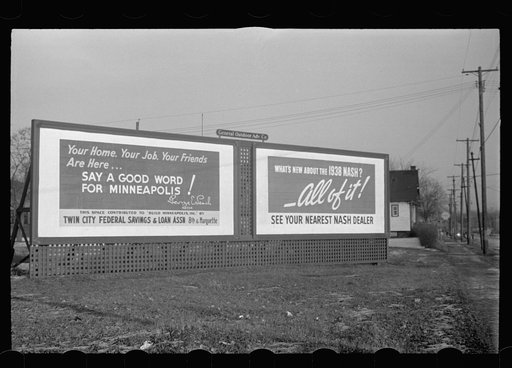 Untitled photo, possibly related to: Advertisement for "Minneapolis journal," Minnesota