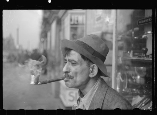 Man with homemade pipe, Washington, D.C.