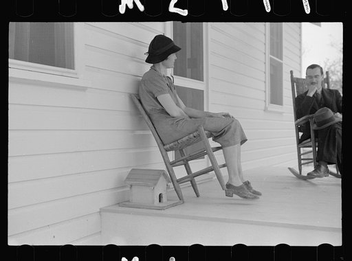 Untitled photo, possibly related to: Wife of former tenant  farmer resettled at Roanoke Farms, North Carolina