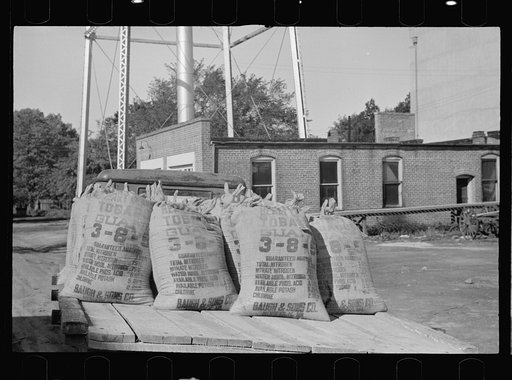 Fertilizer on truck, Enfield, North Carolina