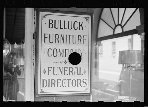 Untitled photo, possibly related to: Furniture store and funeral directors, Rocky Mount, North Carolina