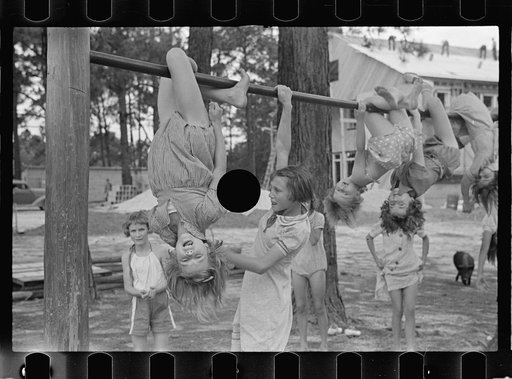 Untitled photo, possibly related to: Playground scene. Irwinville school, Georgia