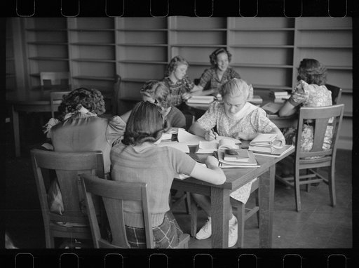 Untitled photo, possibly related to: Library at Greenhills school, Greenhills, Ohio