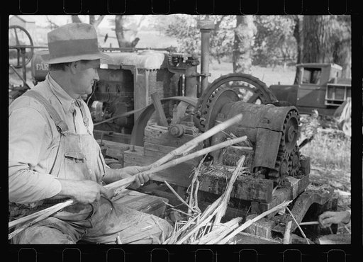 Rehabilitation client who operates sorghum mill for farmers of Lancaster County, Nebraska