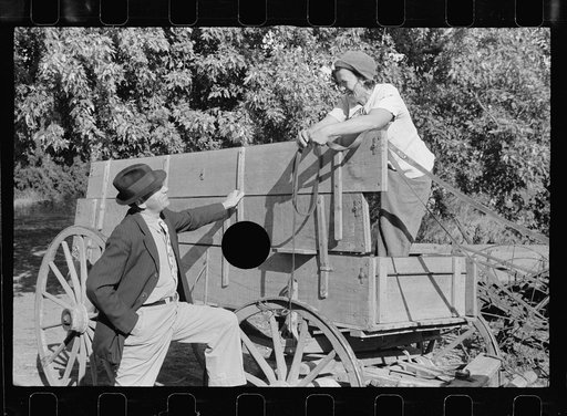 Untitled photo, possibly related to: County supervisor talking with FSA (Farm Security Administration) client. Coffey County, Kansas