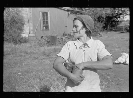 Untitled photo, possibly related to: County supervisor talking with FSA (Farm Security Administration) client. Coffey County, Kansas