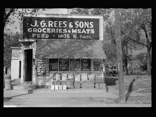 Grocery store specializing in feed and seed. Topeka, Kansas