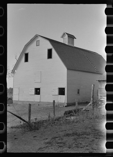 New barn built by the FSA (Farm Security Administration) on northeast Kansas development project
