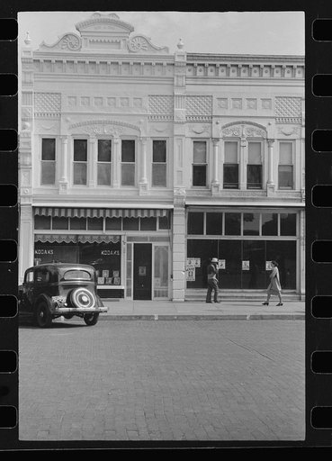 Buildings with tin fronts. Yates Center, Kansas