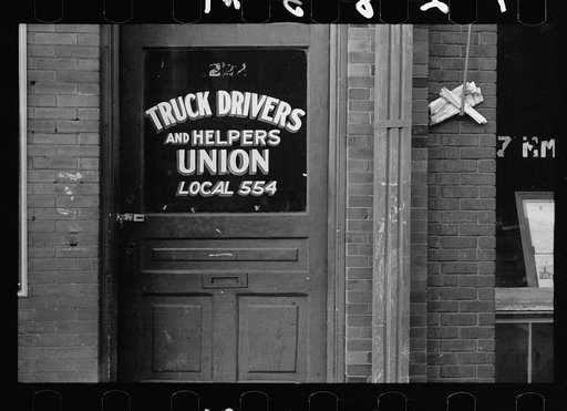 Headquarters of truck drivers' union, Omaha, Nebraska. Omaha is very little unionized
