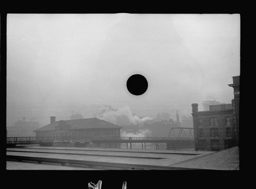 Untitled photo, possibly related to: Railroad yards, Omaha, Nebraska