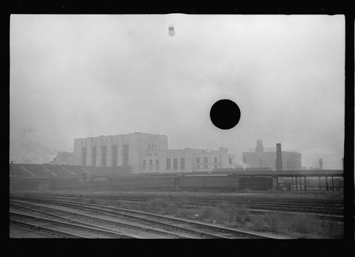 Untitled photo, possibly related to: Railroad yards, Omaha, Nebraska