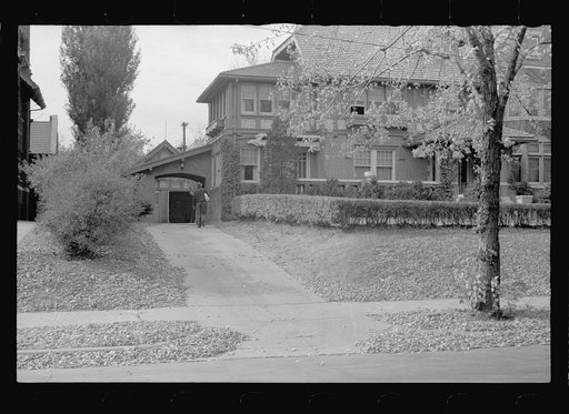 Untitled photo, possibly related to: Going to back door to ask for handout, Omaha, Nebraska