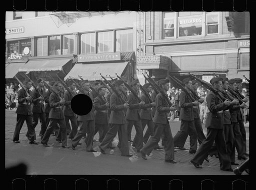 Untitled photo, possibly related to: Armistice Day parade, Omaha, Nebraska