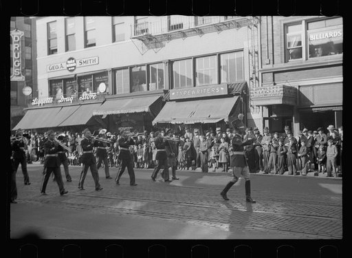 Untitled photo, possibly related to: Armistice Day parade, Omaha, Nebraska
