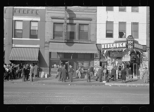 Lower Douglas Street, Omaha, is one of the hobo centers of the West