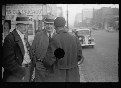 Untitled photo, possibly related to: Men on lower Douglas Street, Omaha, Nebraska